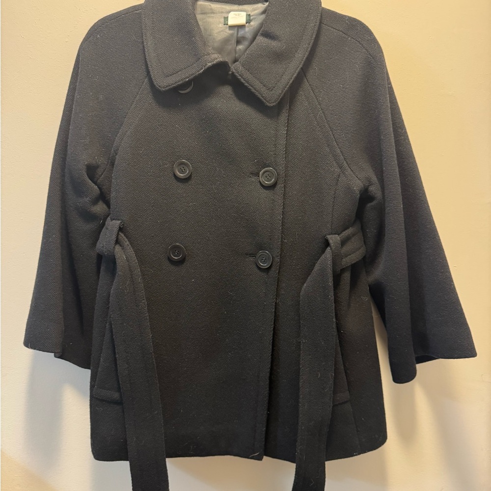 J. Crew Classic Black Peacoat